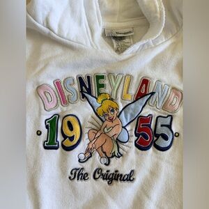 Disneyland 1955 Tinkerbell The Original Hoodie Kids XL White Pullover